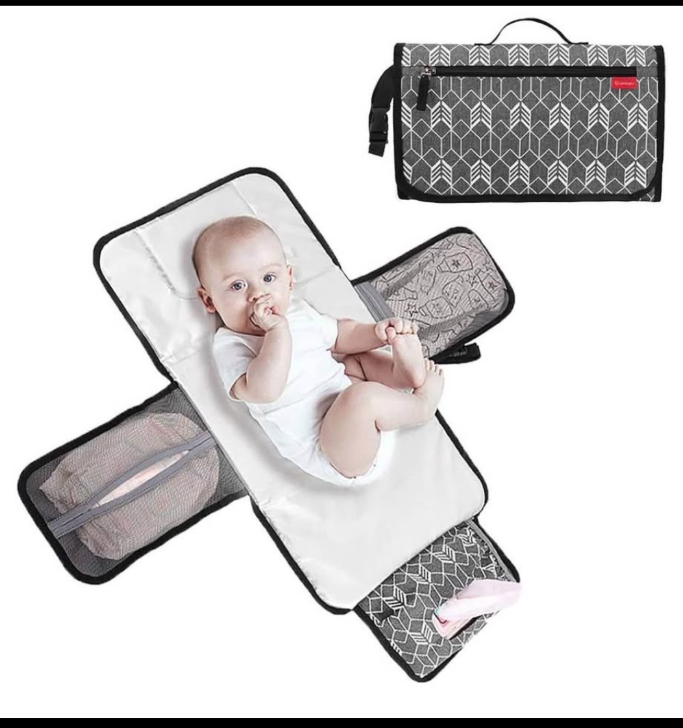 Portable Baby Changing Mat with Storage