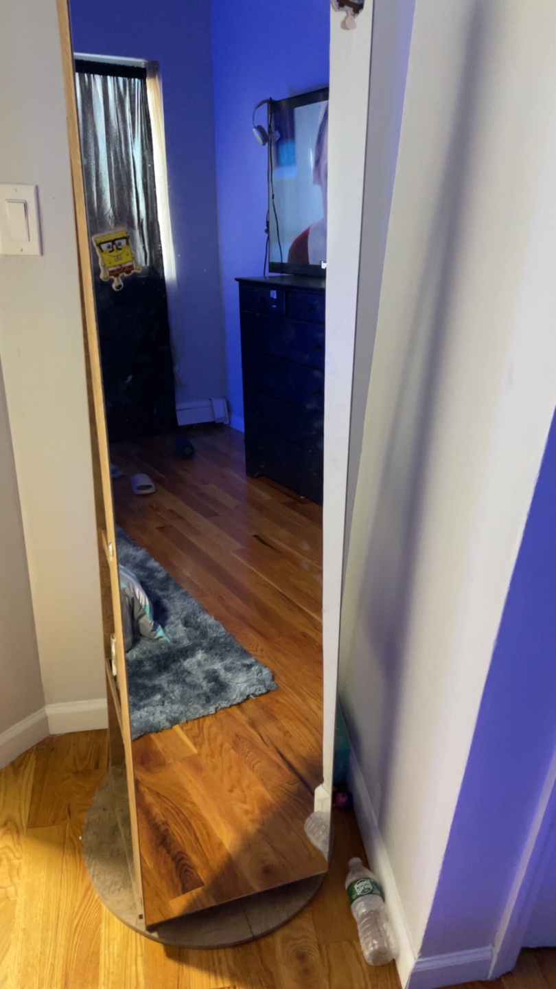 Full Length Mirror Armoire with Storage💚 - photo 3