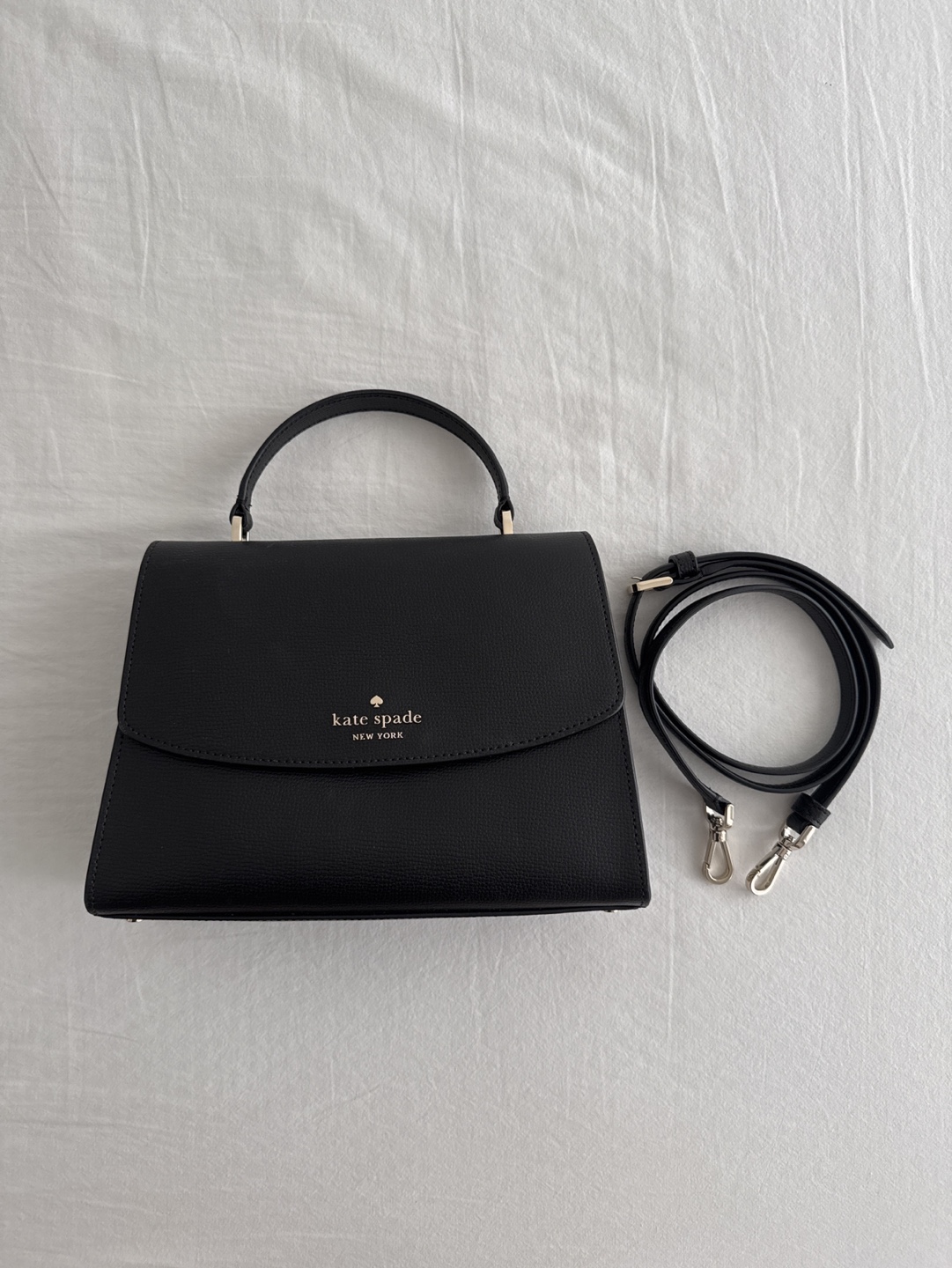 Kate Spade Black Leather Satchel Handbag