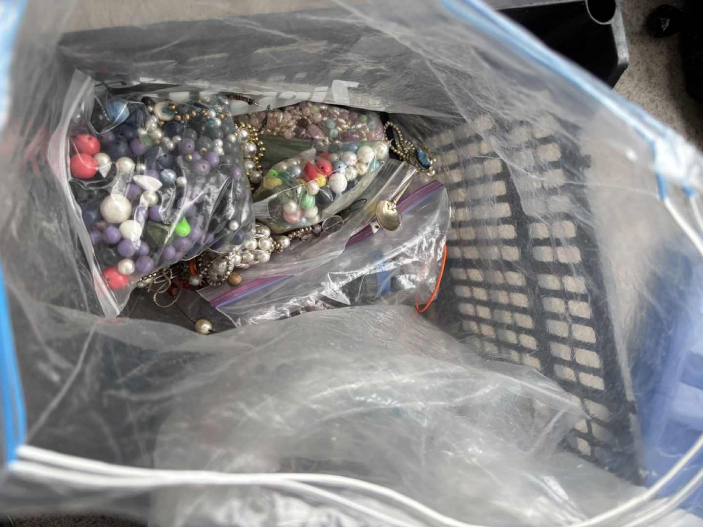 Large Lot of Assorted Beads, Chains, and Jewelry Findings - photo 2