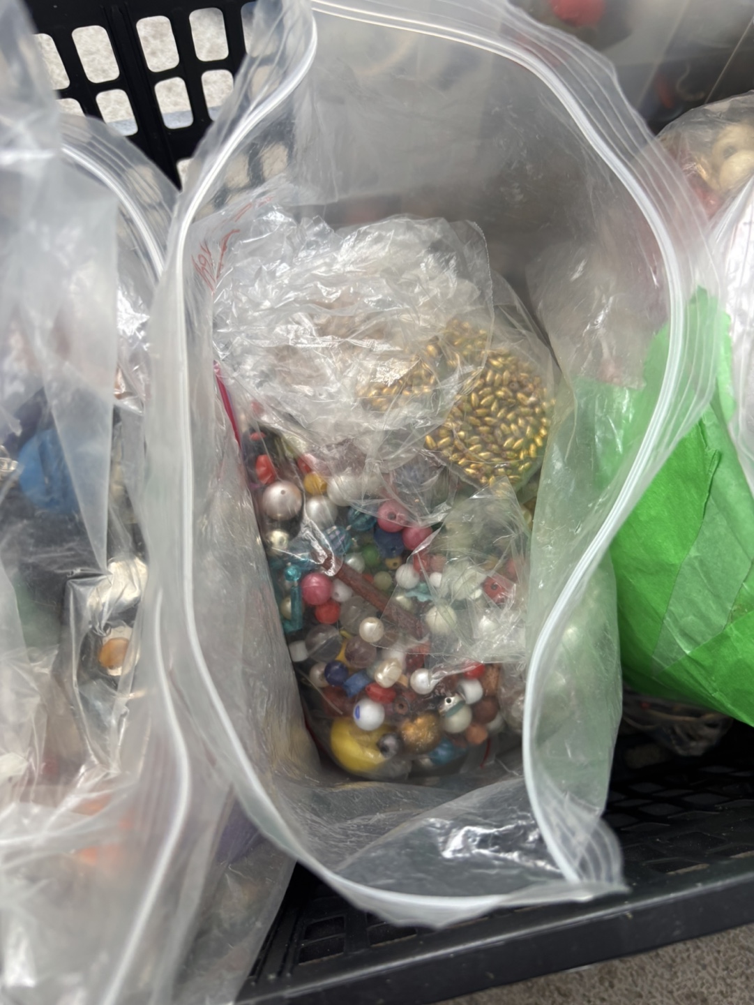 Large Lot of Assorted Beads, Chains, and Jewelry Findings - photo 3