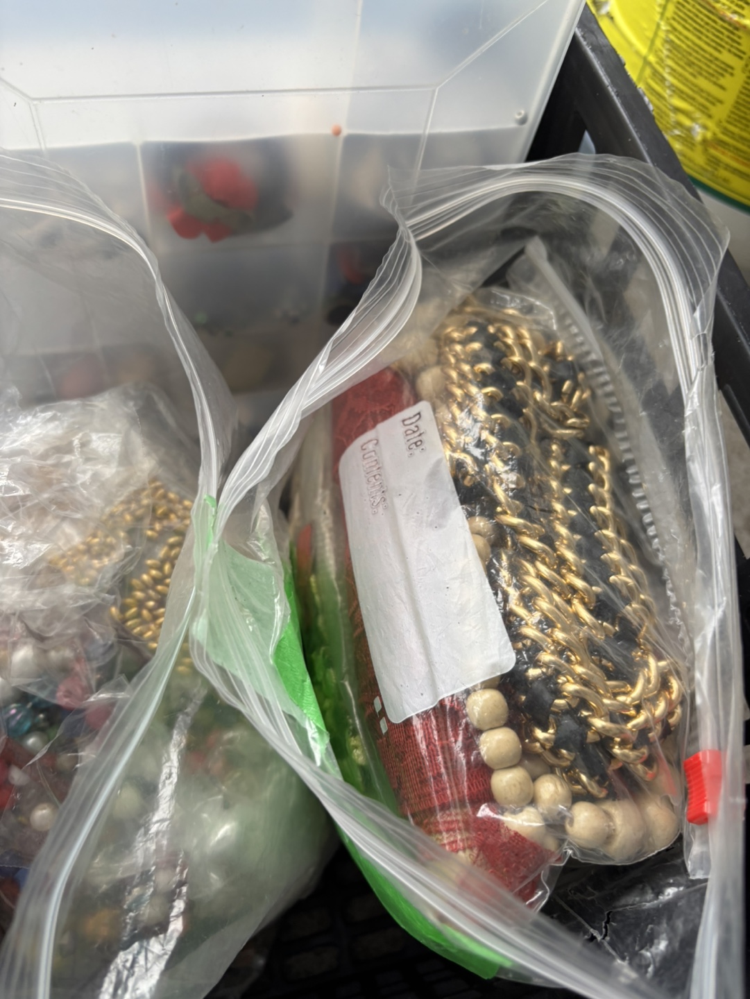 Large Lot of Assorted Beads, Chains, and Jewelry Findings - photo 4