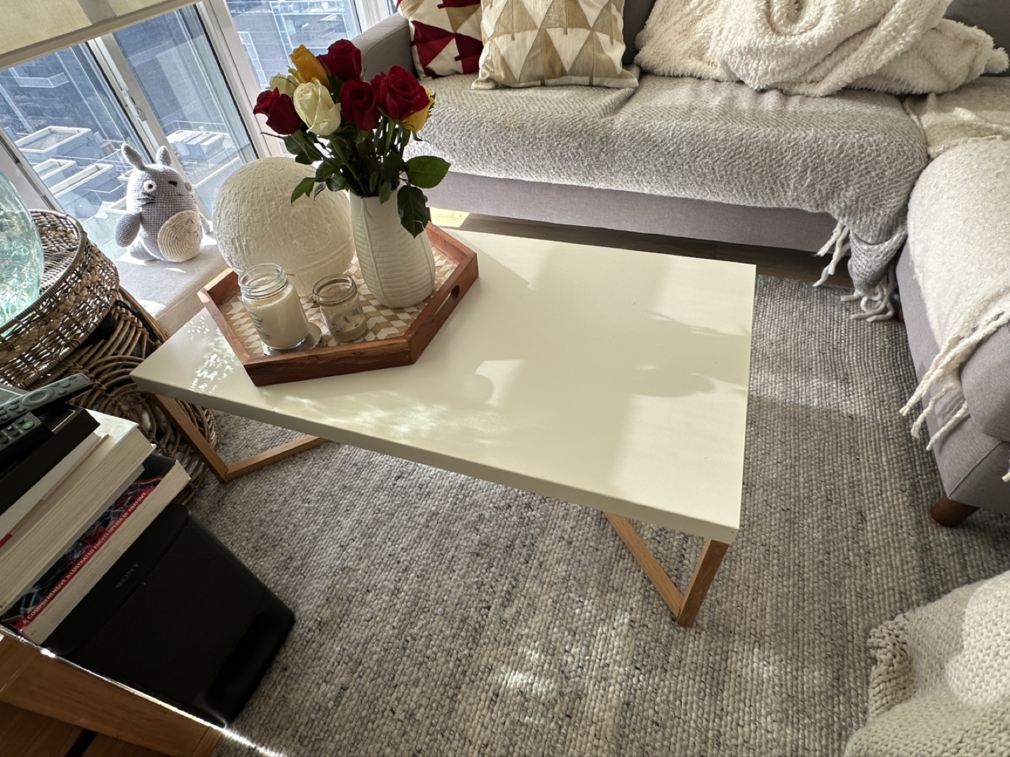 EQ3 Trivia metal and wood coffee table