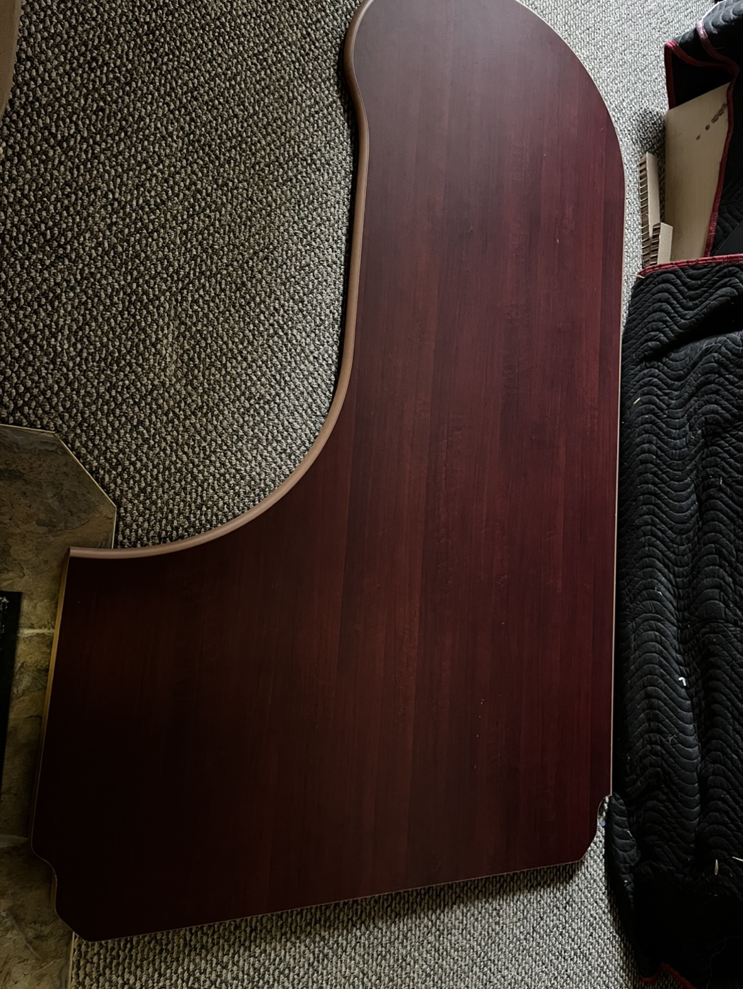 Dark Wood curved Desk Top - photo 2