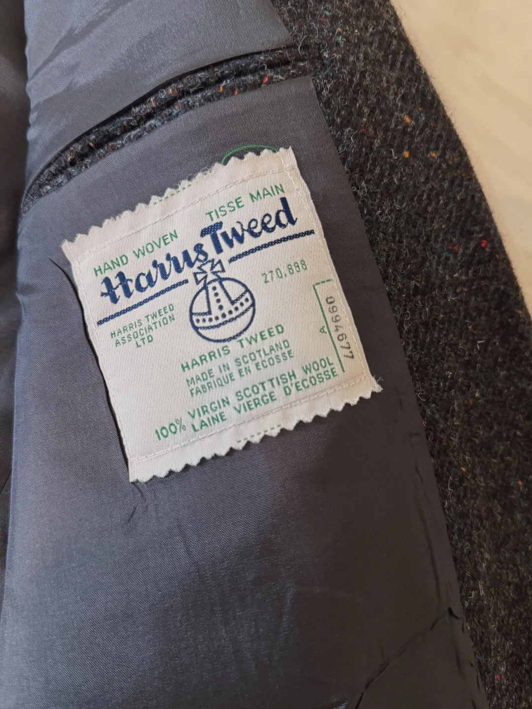 Vintage Harris Tweed 100% Virgin Scottish Wool Blazer image indicator(2)