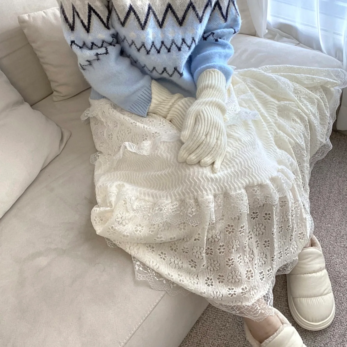 Vintage Tiered Lace Skirt image indicator(3)