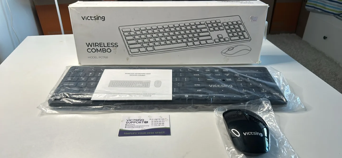 VictSing Wireless Keyboard and Mouse Combo - New thumbnail