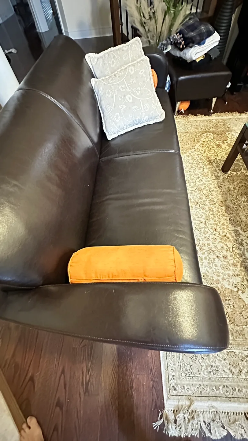 💚 Brown Top Grain Gine Leather Sofa image indicator(2)
