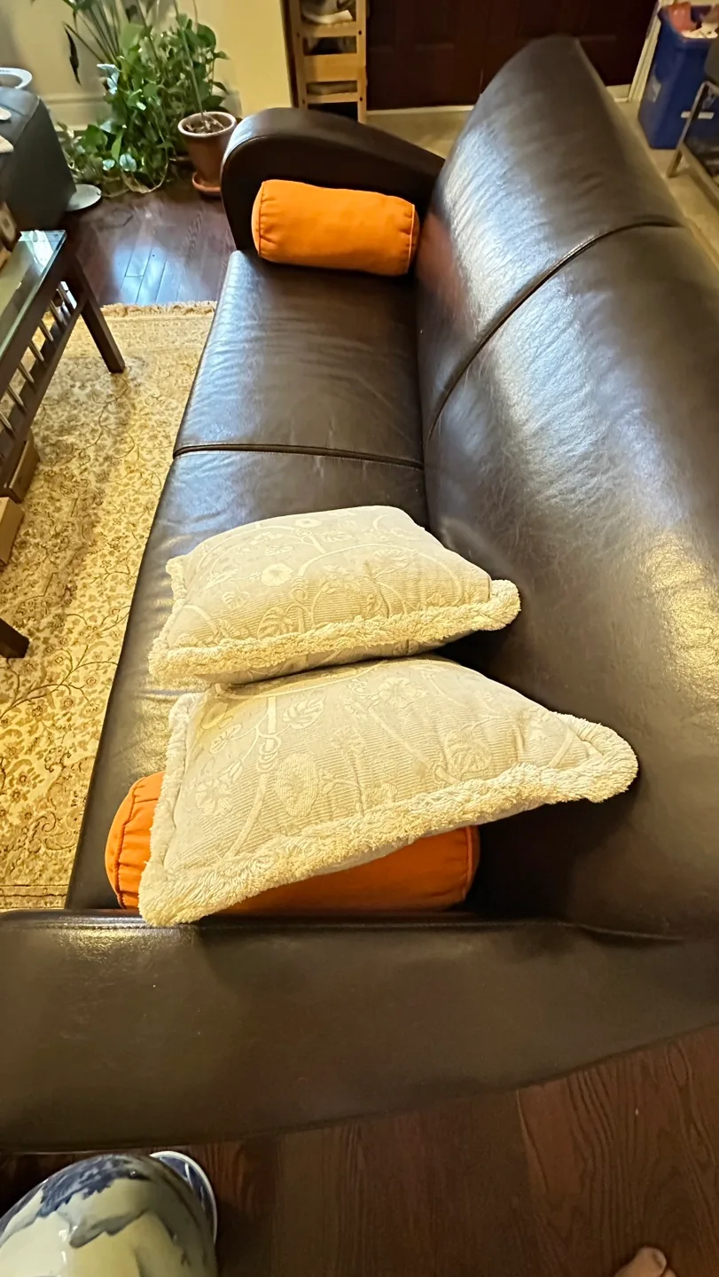 💚 Brown Top Grain Gine Leather Sofa image indicator(4)