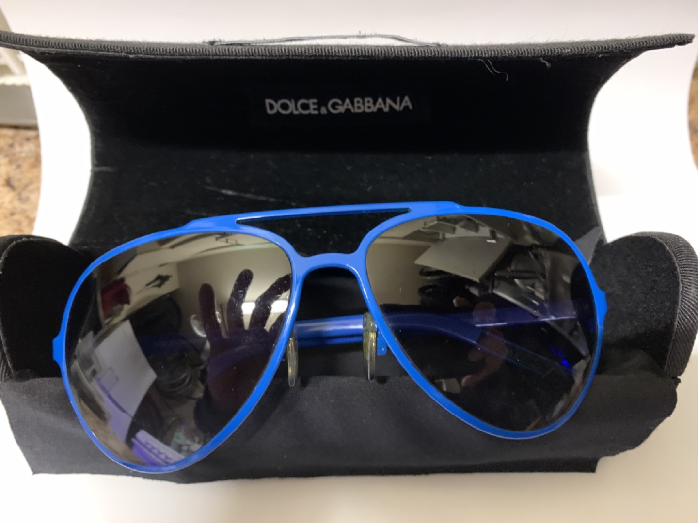 Dolce & Gabbana Aviator Sunglasses - Blue Frame - photo 2