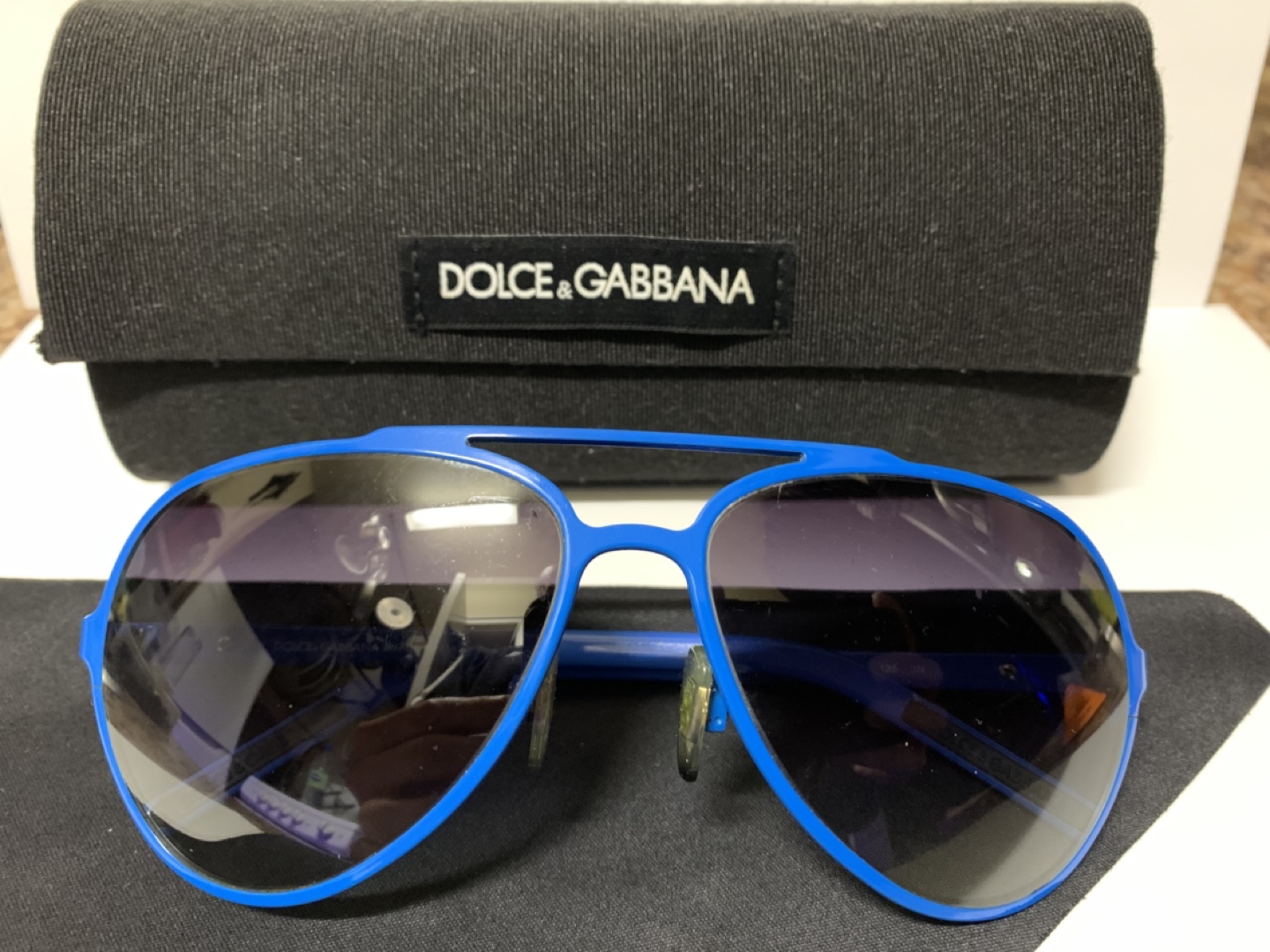 Dolce & Gabbana Aviator Sunglasses - Blue Frame