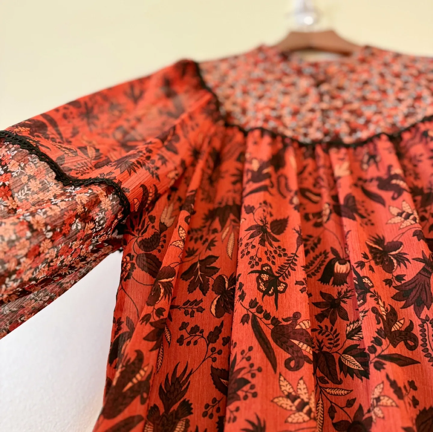 Vintage Floral Patchwork Long Dress image indicator(6)