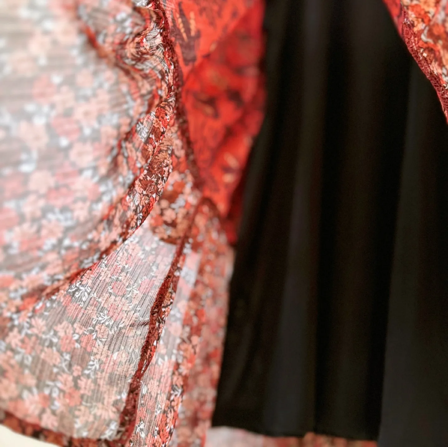 Vintage Floral Patchwork Long Dress image indicator(4)