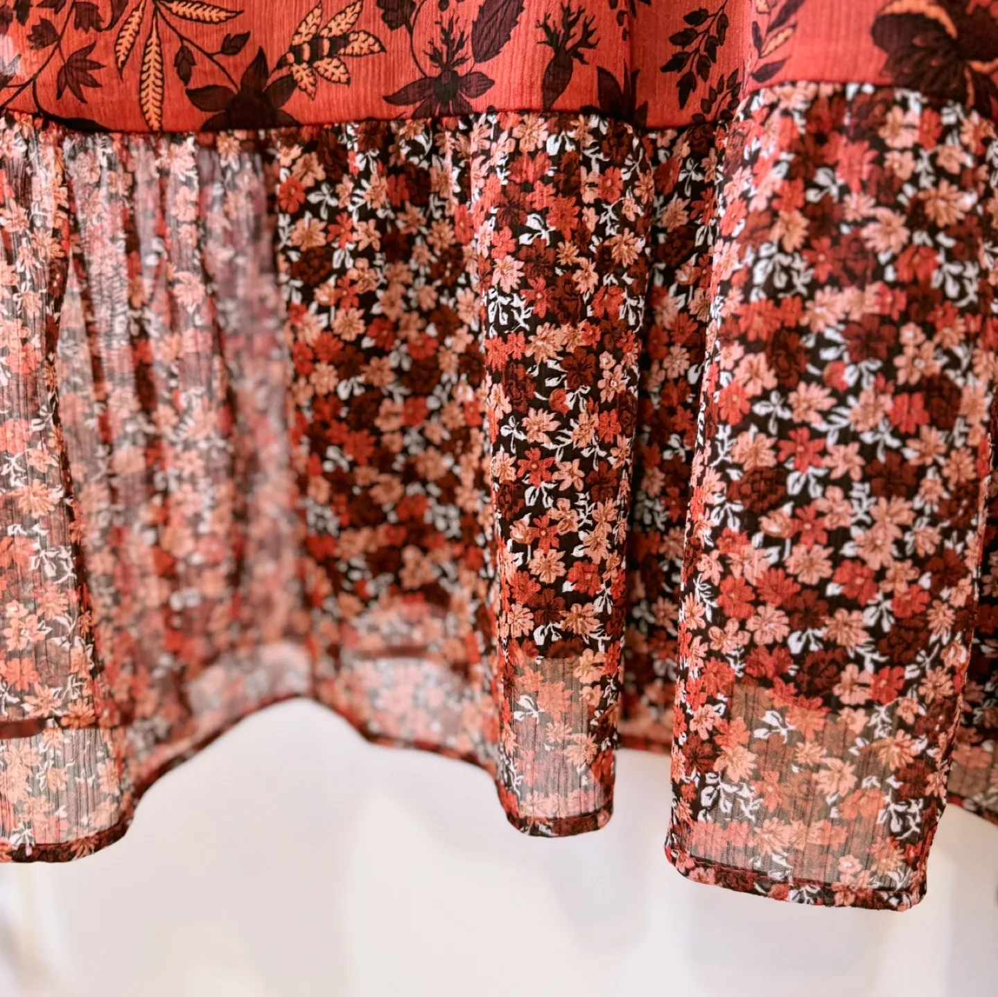 Vintage Floral Patchwork Long Dress image indicator(7)