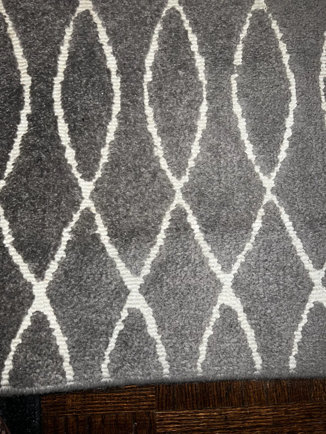 Grey and White Runner Rug💚 image indicator(3)