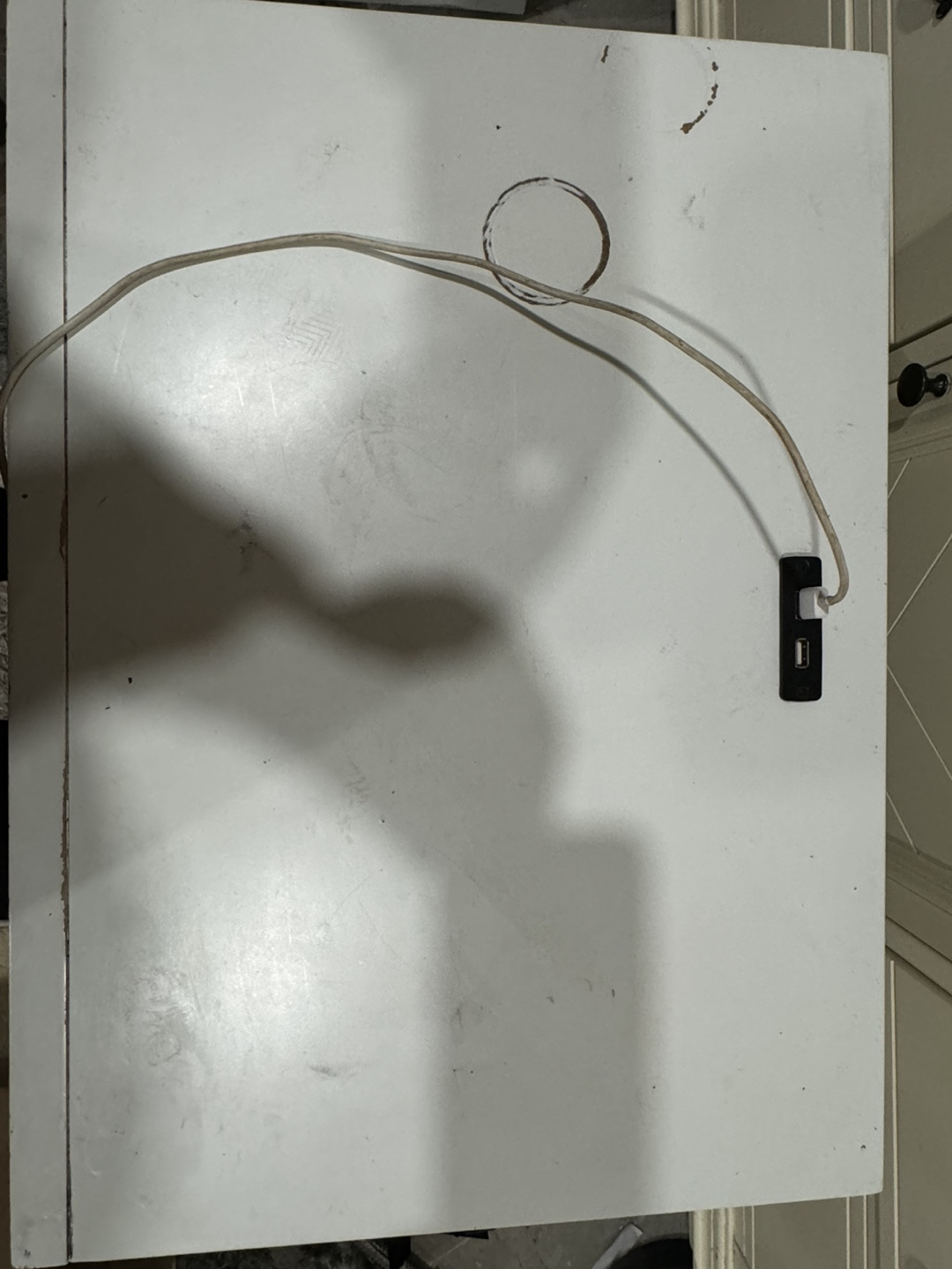 White and Grey Two-Drawer Nightstand