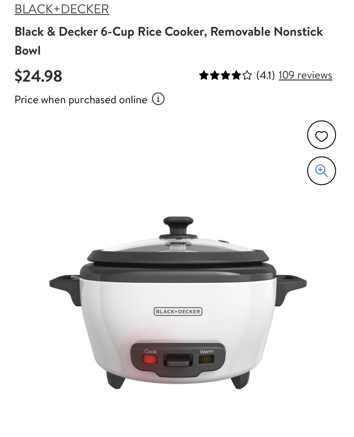 Black+Decker 6-Cup Rice Cooker - photo 5