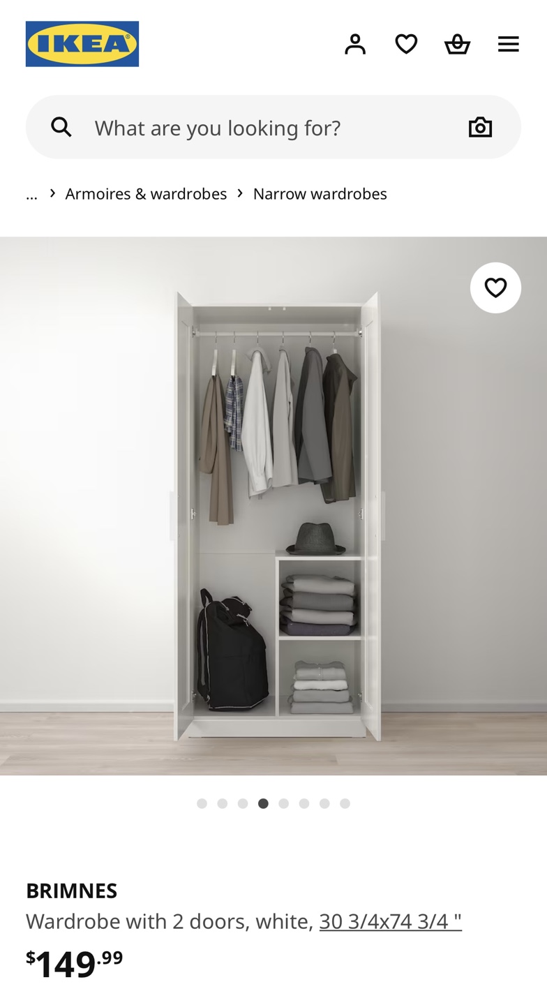 IKEA BRIMNES Wardrobe - Dark Gray 💚