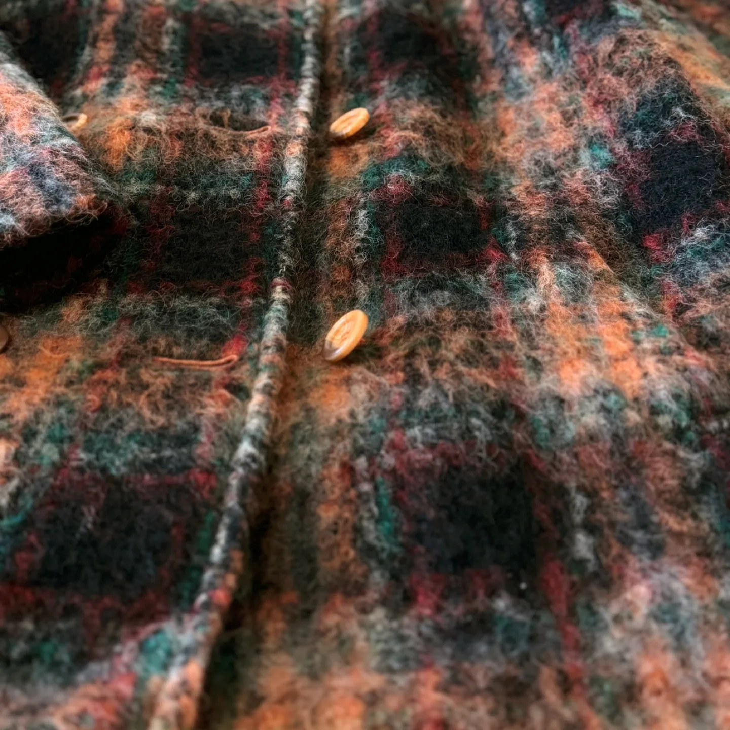 Vintage Mohair Plaid Coat image indicator(4)