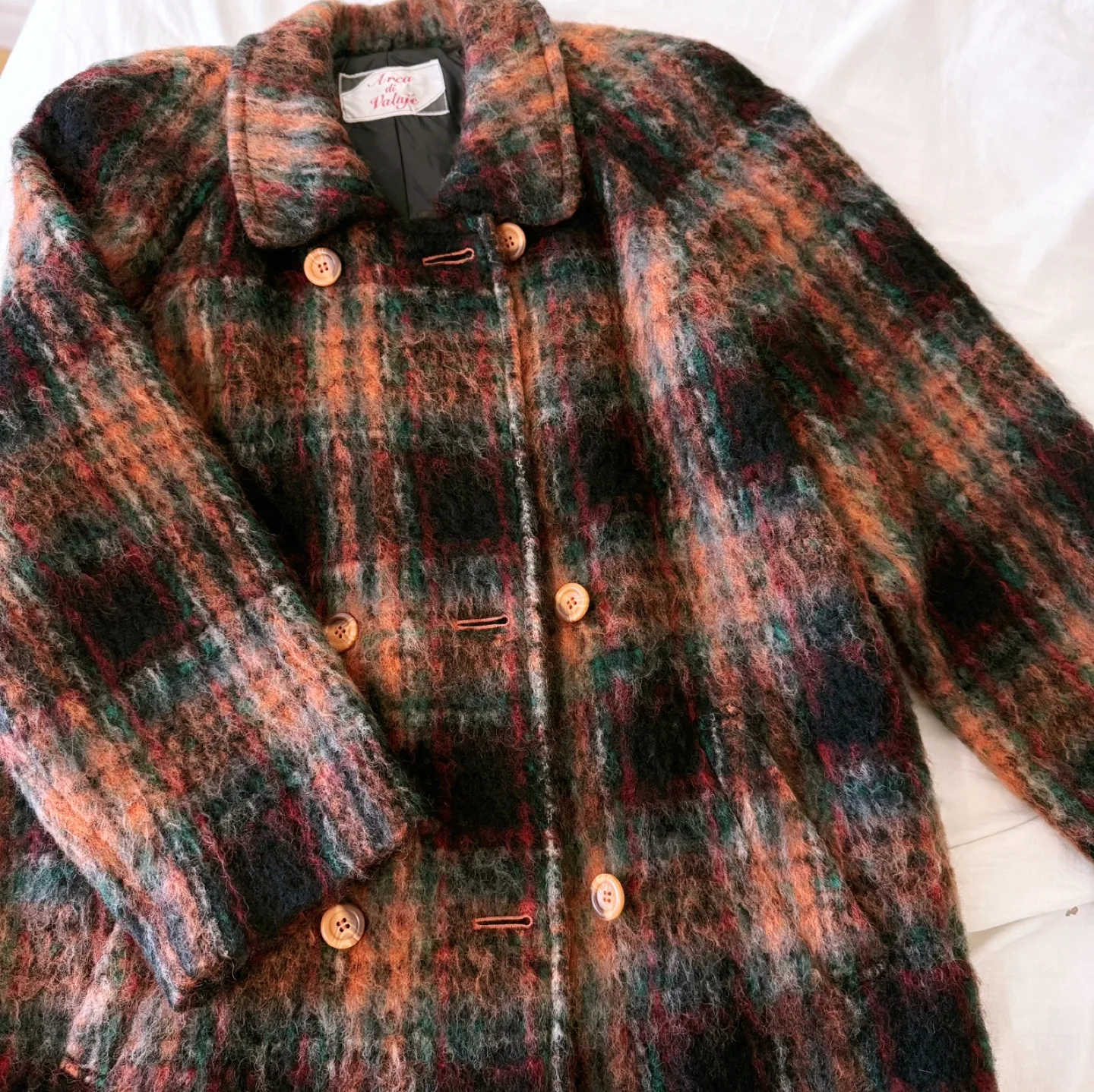 Vintage Mohair Plaid Coat image indicator(3)