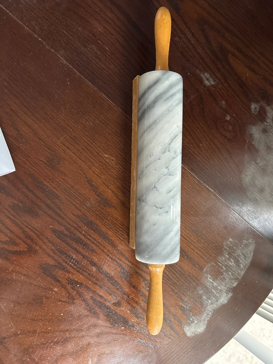 Marble Rolling Pin with Wood Handles and Stand thumbnail