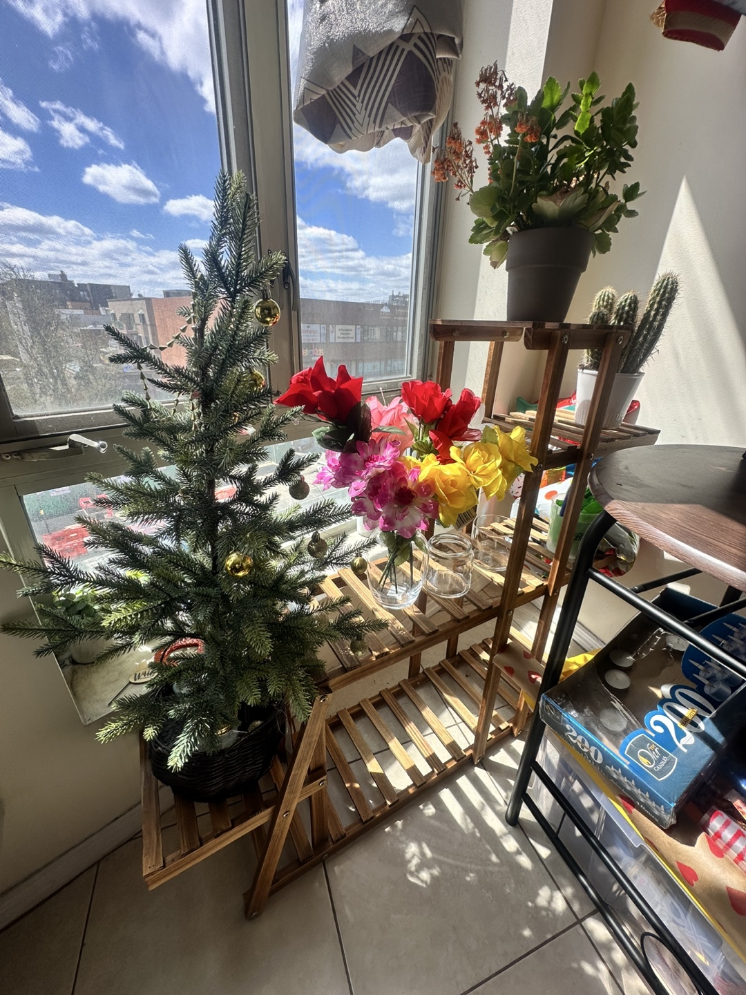 Wooden 4-Tier Plant Stand