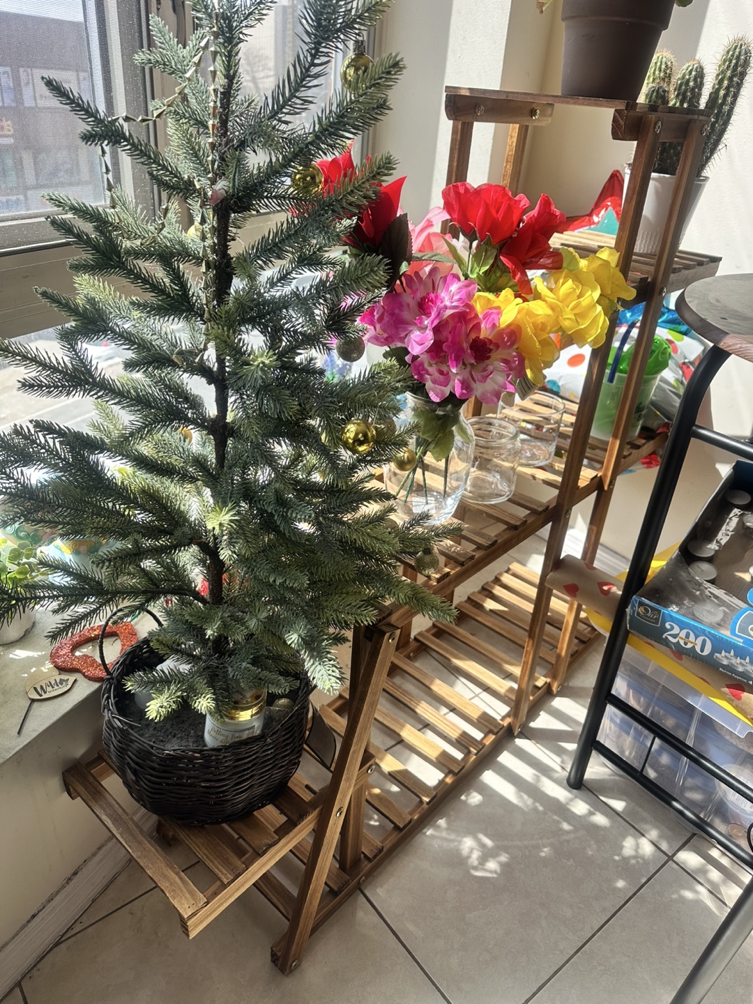 Wooden 4-Tier Plant Stand - photo 2