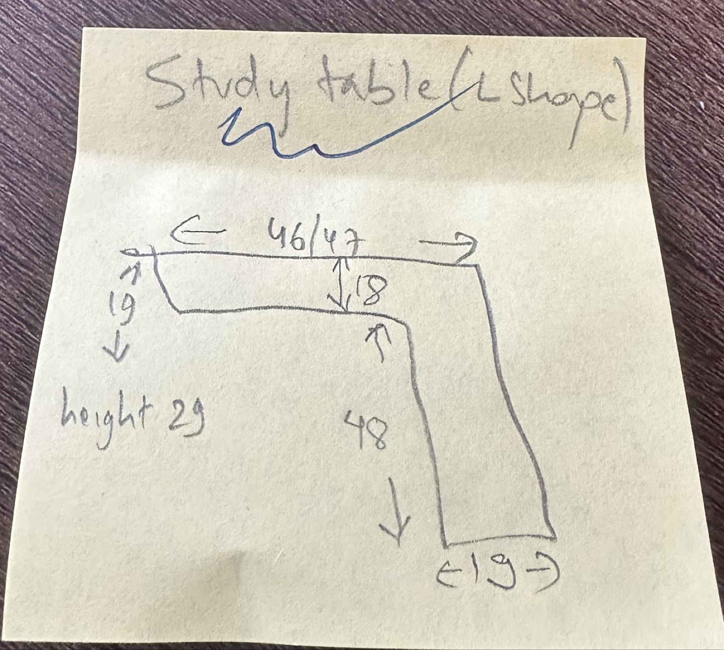 L-Shaped Computer Desk - Study Table