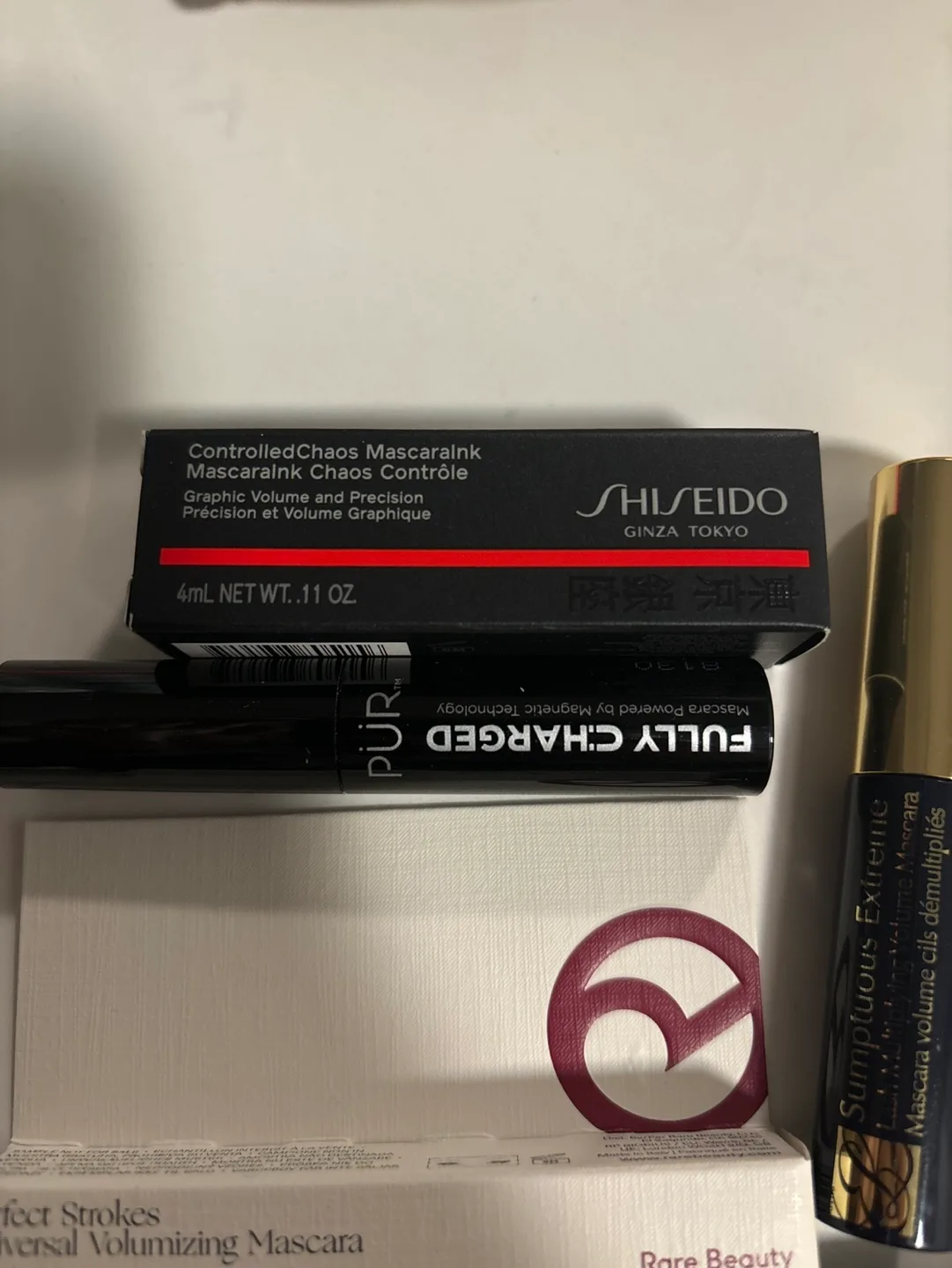 Bundle of 5 Mascaras: IT, Estée Lauder, Shiseido, PUR, Rare image indicator(2)
