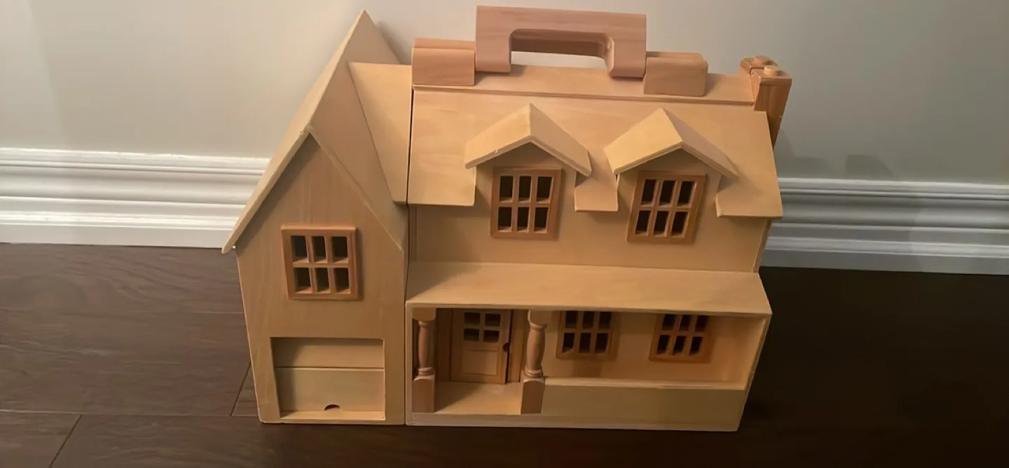 Melissa and Doug Dollhouse Playset with Carry Handle image indicator(3)