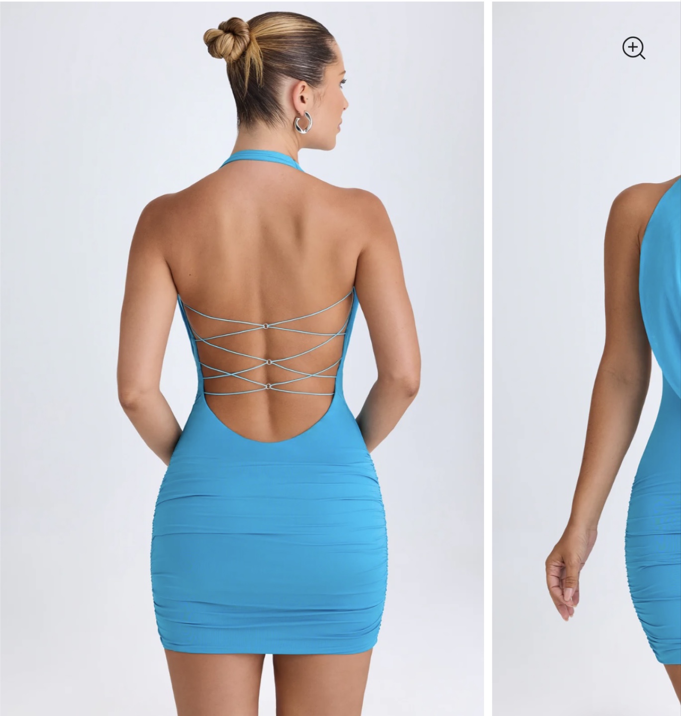 Oh Polly Turquoise Halter Neck Mini Dress - photo 2