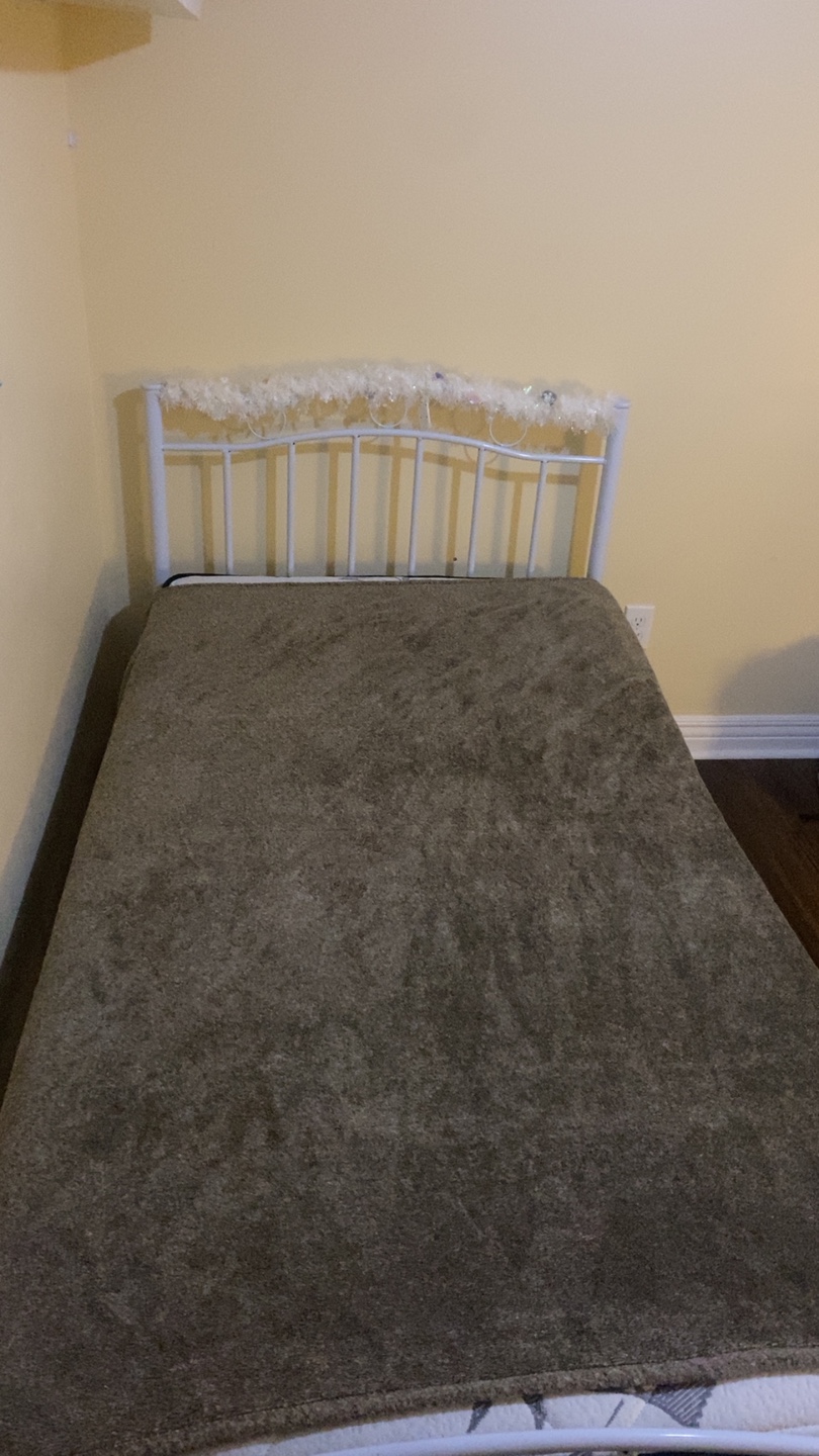 White Metal Twin Bed Frame - photo 4
