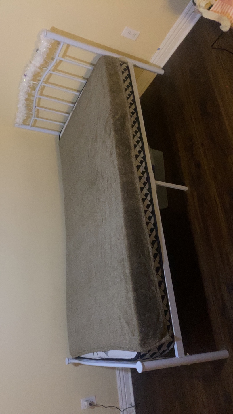 White Metal Twin Bed Frame - photo 2