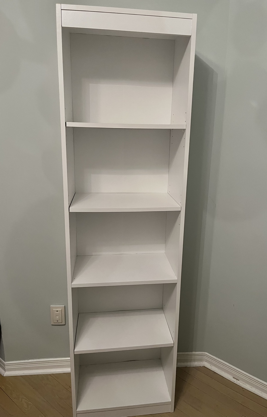 White 5-shelf bookcase - photo 2