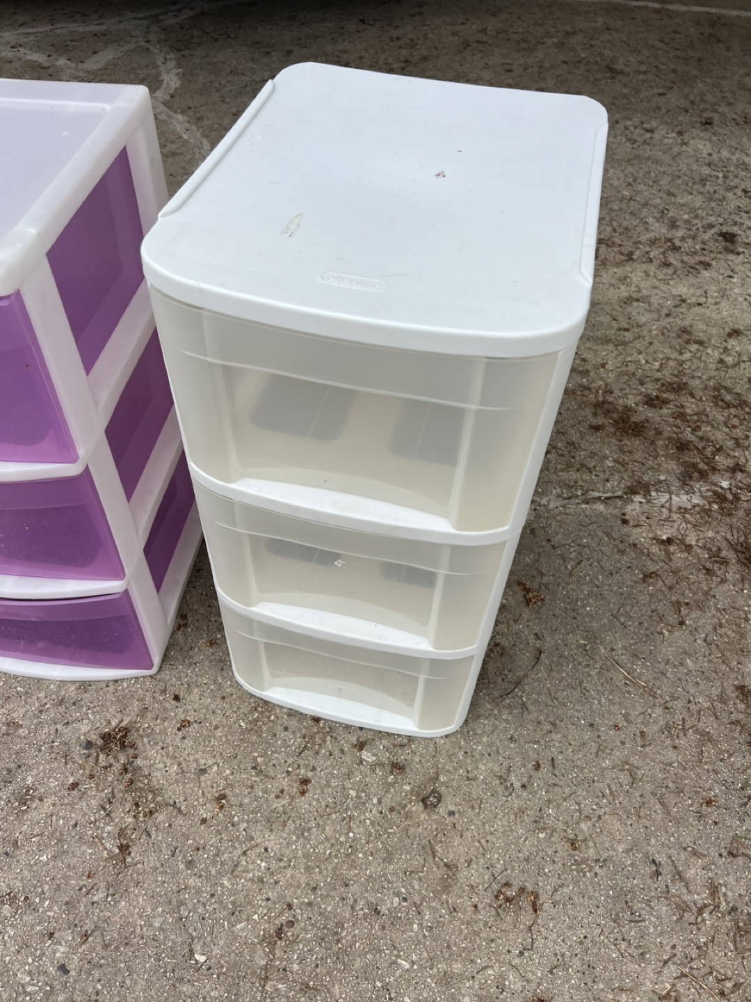 Sterilite 3-Drawer Storage Units - White and Lavender - photo 2