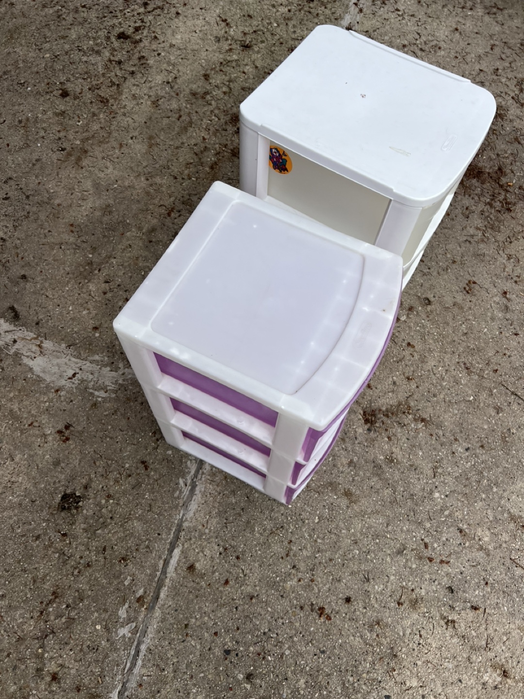 Sterilite 3-Drawer Storage Units - White and Lavender - photo 5