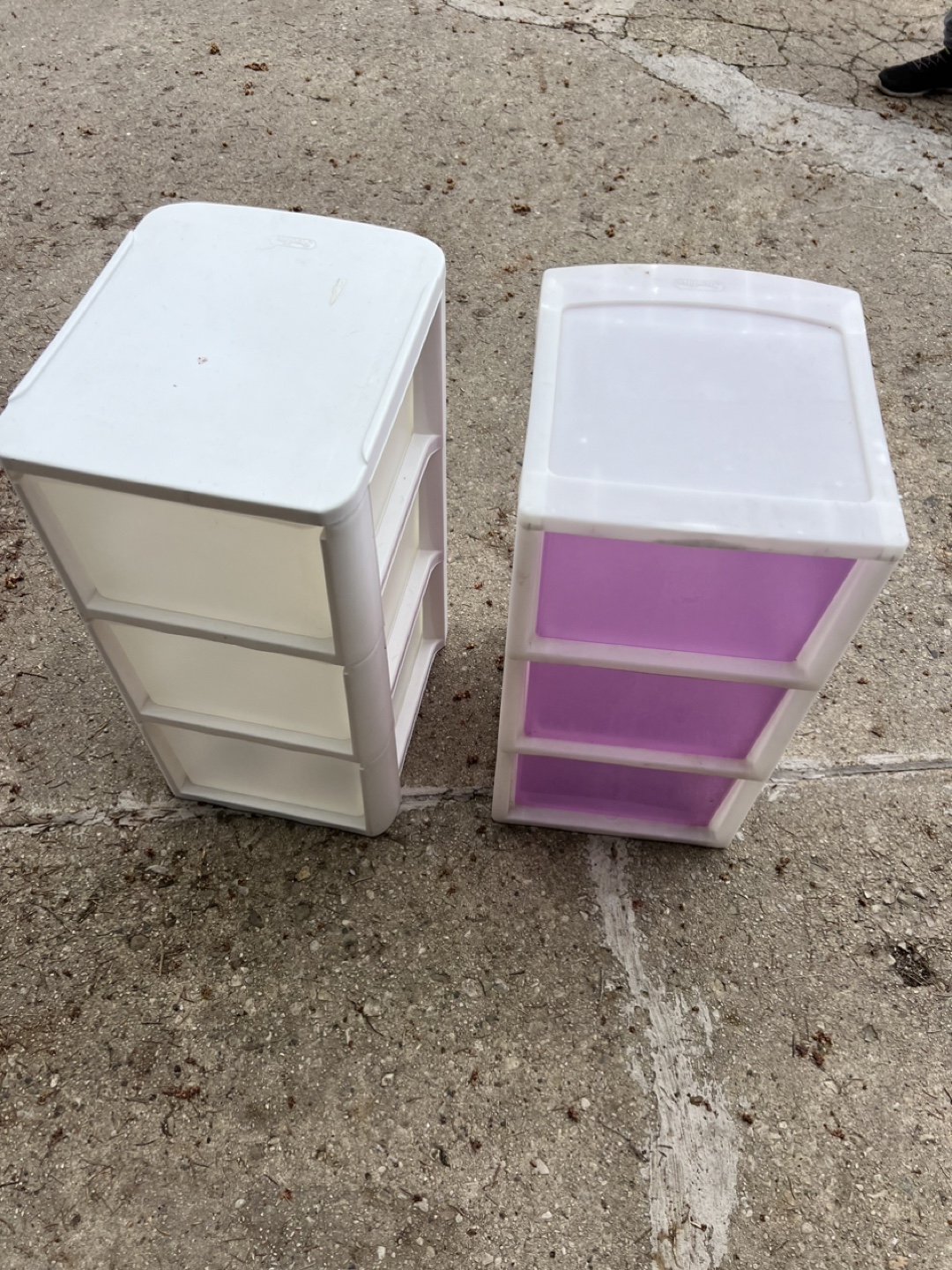 Sterilite 3-Drawer Storage Units - White and Lavender - photo 4