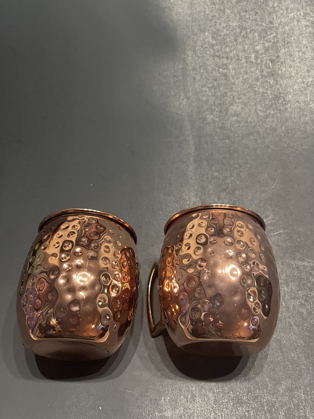 Set of Two Hammered Copper Moscow Mule Mugs - photo 4