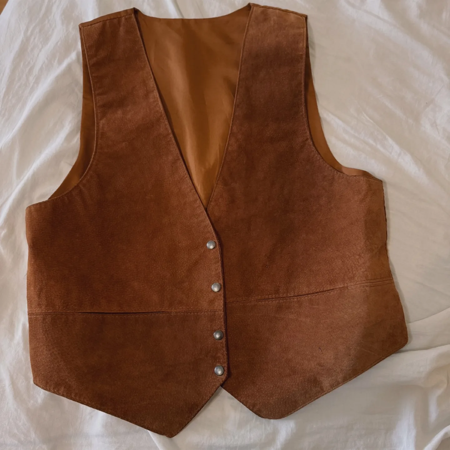 Canada Vintage Genuine Suede Leather Snap Vest image indicator(4)