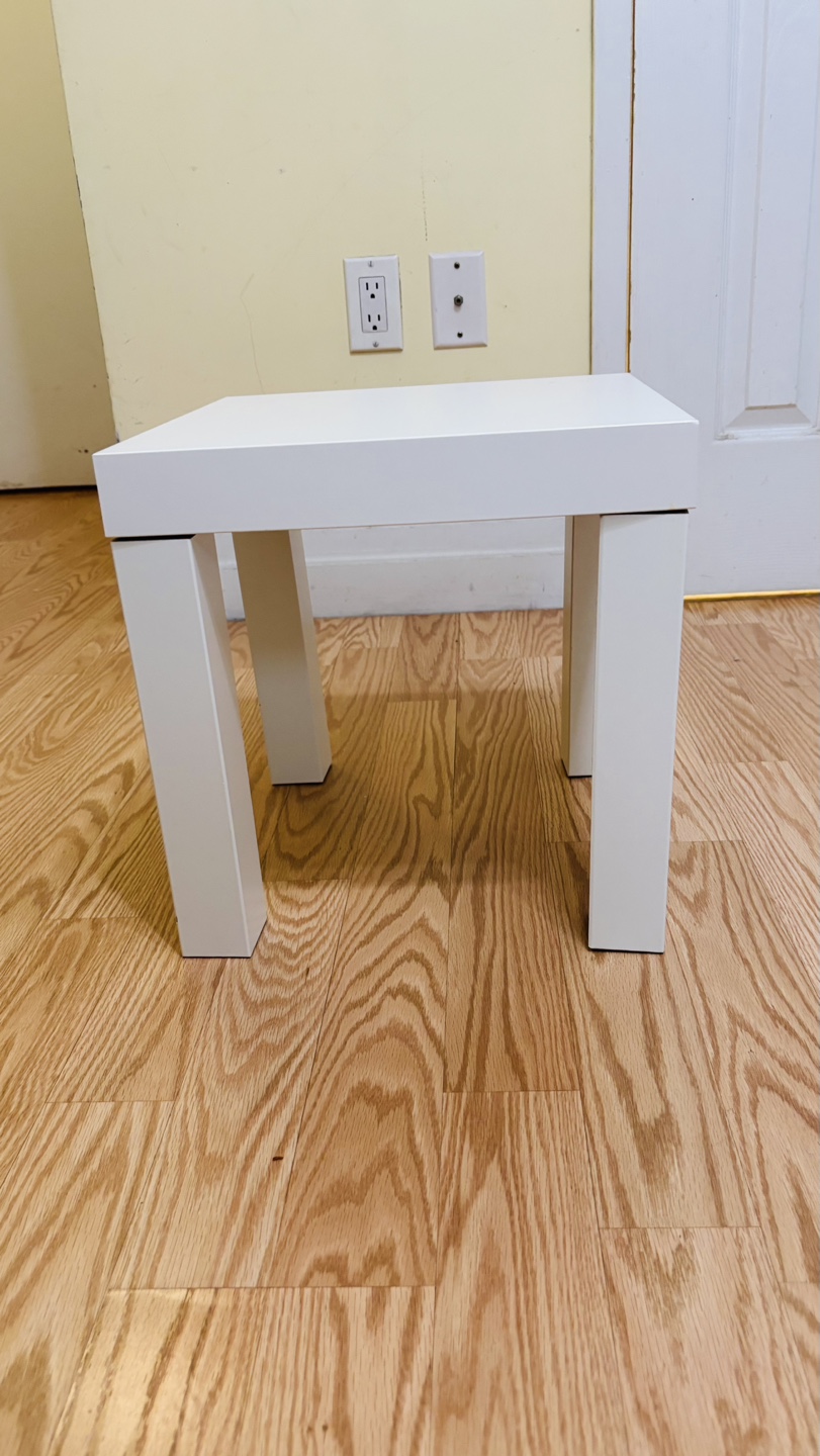 IKEA White Small Square Side Table - photo 2