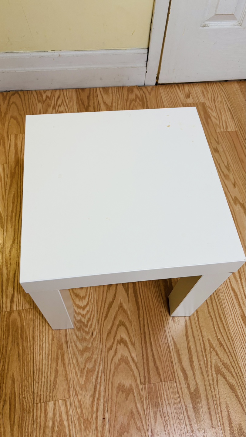 IKEA White Small Square Side Table