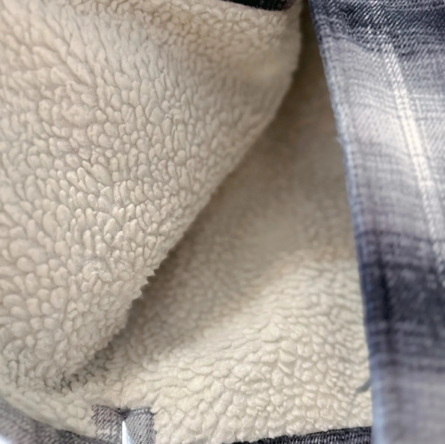 Vintage Sherpa-Lined Check Flannel Shirt Jacket image indicator(6)