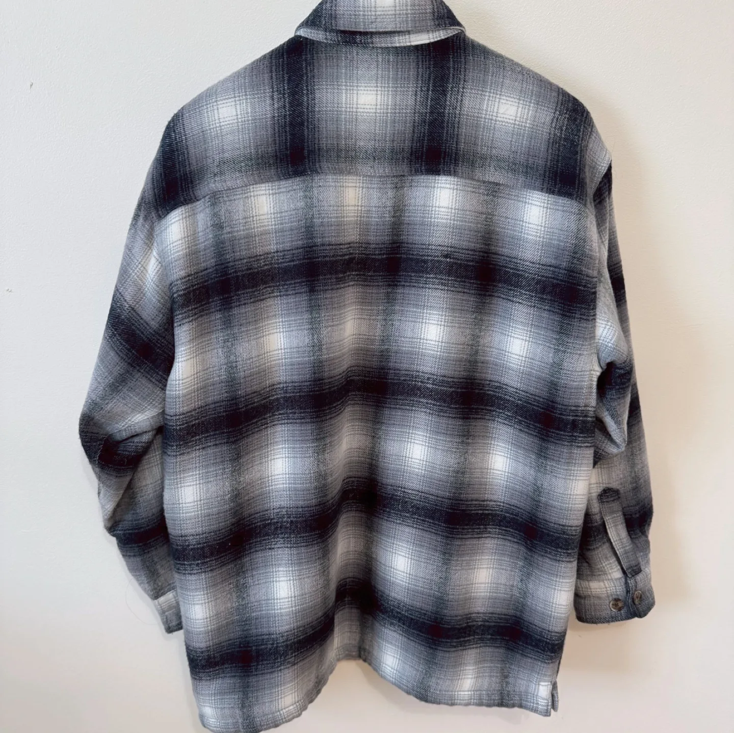 Vintage Sherpa-Lined Check Flannel Shirt Jacket image indicator(10)