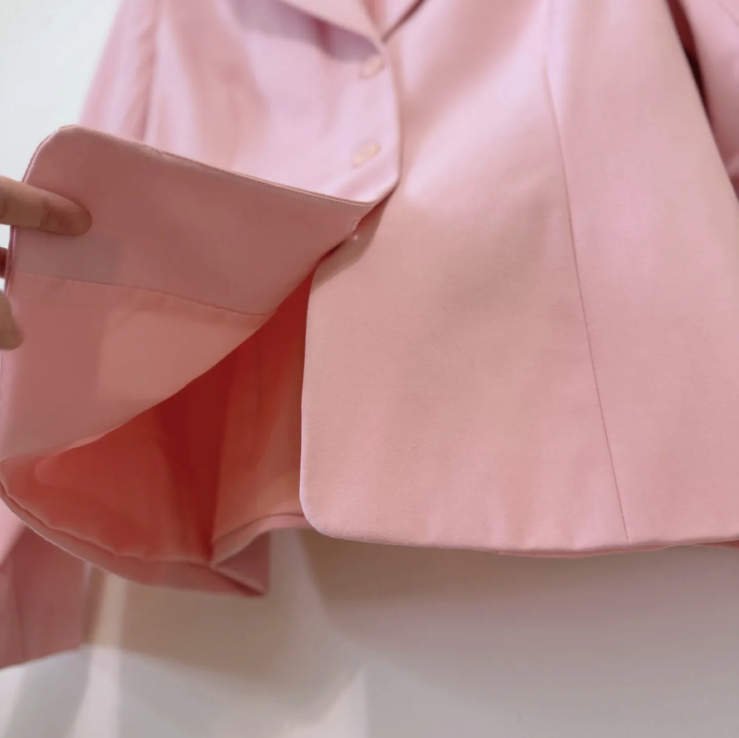 Vintage Rayon Rose Detail Button-Up Blazer image indicator(5)