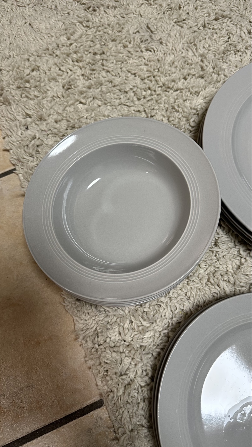 Grey Stoneware Dinnerware Set with Mugs - photo 2