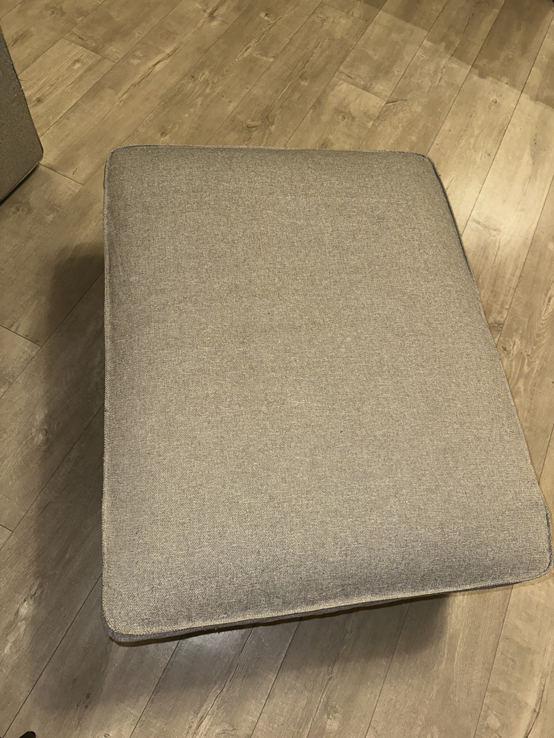 Grey Fabric Storage Ottoman - Ikea kivik