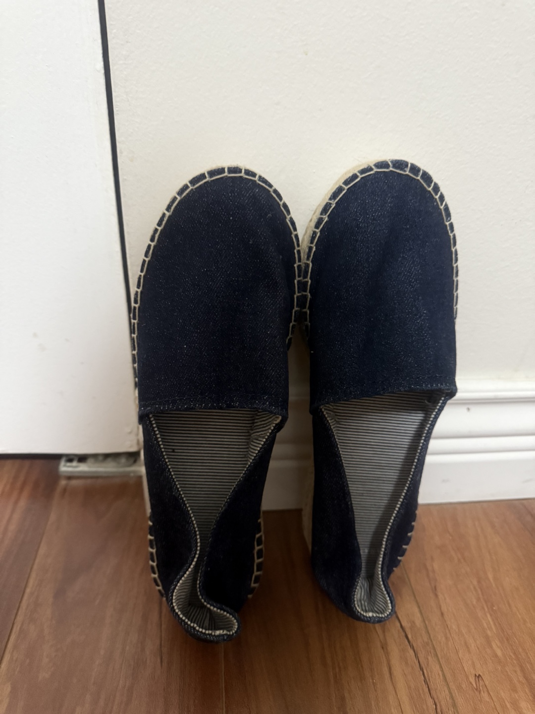 Dark wash denim espadrilles (Zara)