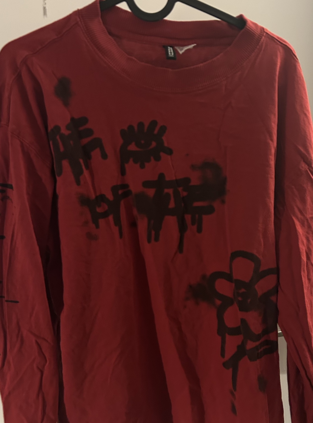 Red Long Sleeve Graphic Tee