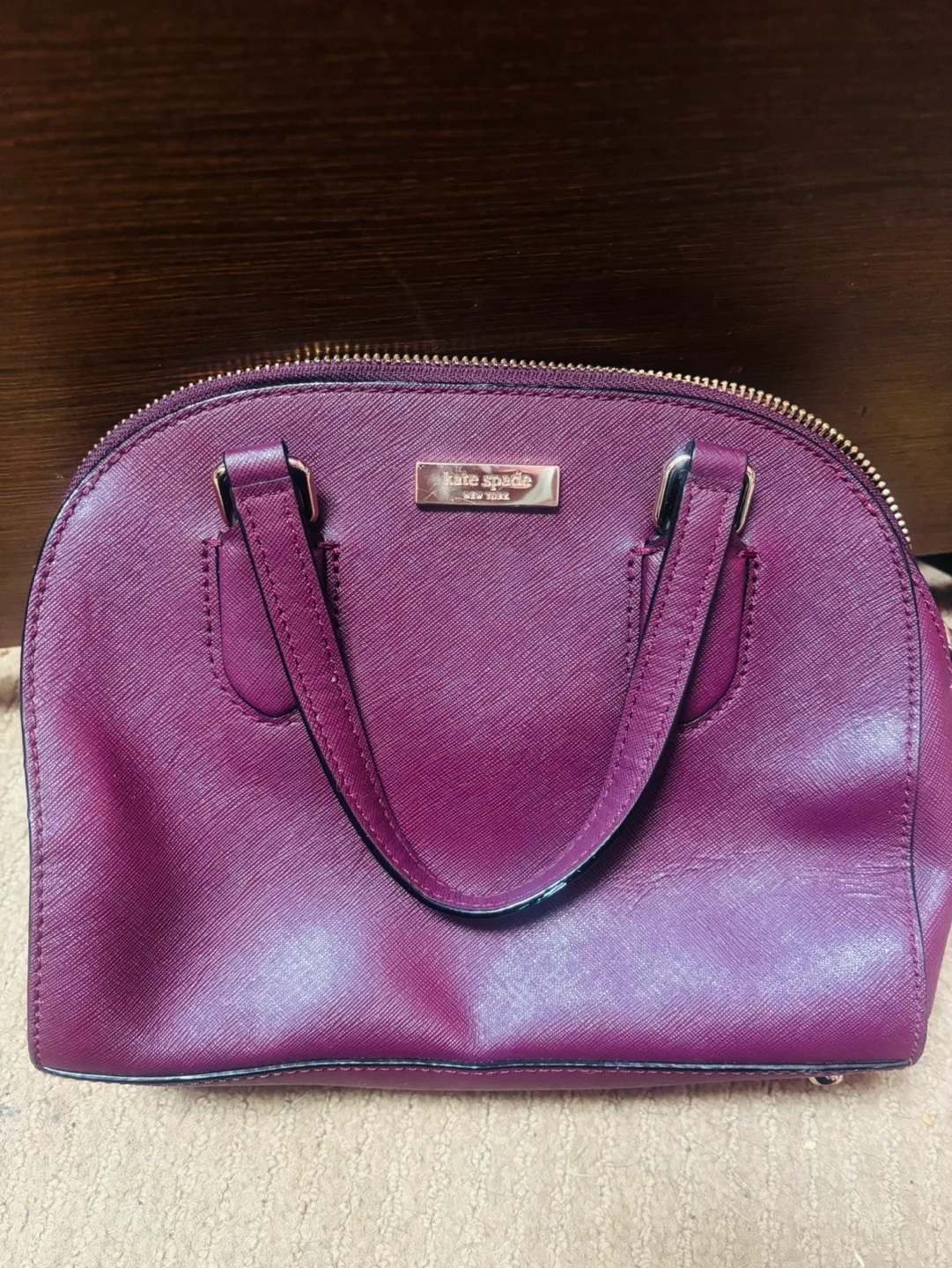 Kate Spade New York Purple satchel handbag thumbnail