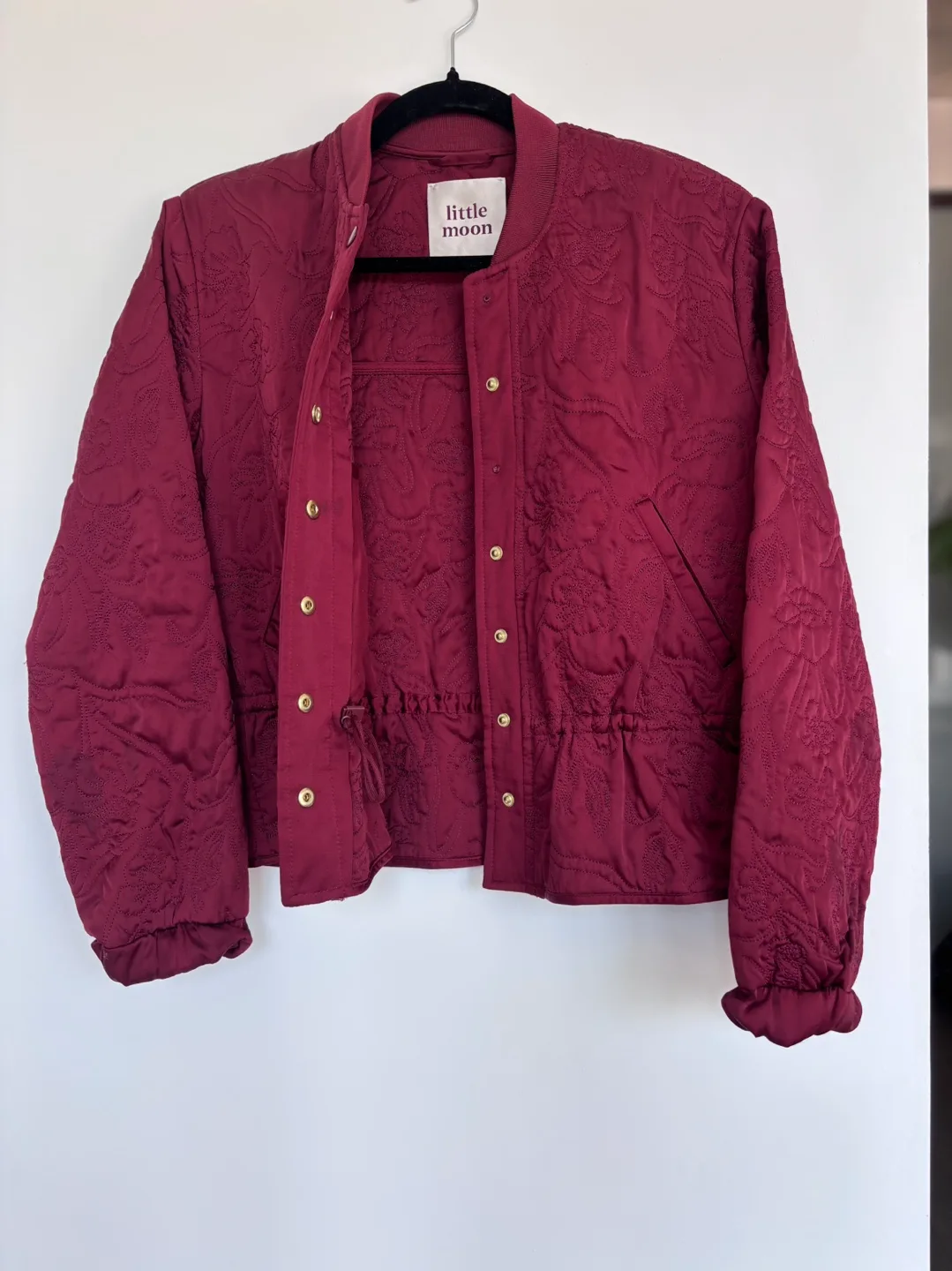 Little Moon Burgundy Quilted Bomber image indicator(2)